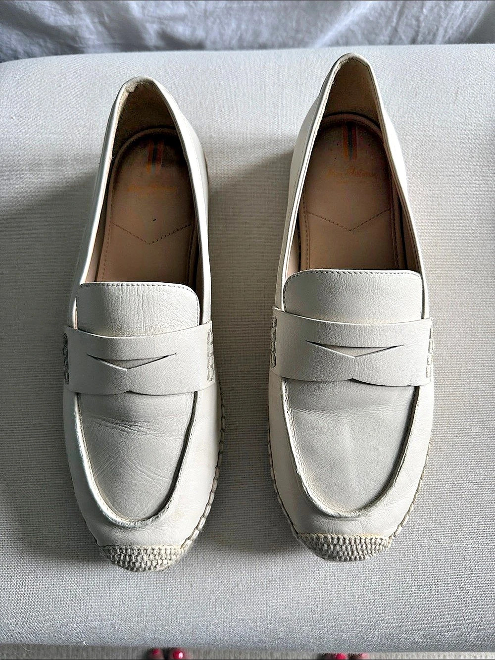 Sam Edelman White Espadrille Loafers